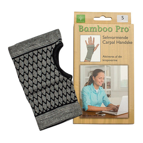 Bamboo Pro Carpal Handske | Str. S fra Bamboo Pro på Mecindo.dk