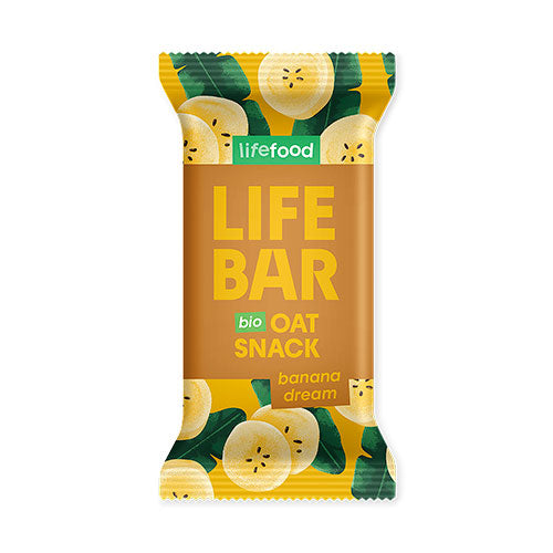 Lifebar Havre Snack Banana Dream Økologisk | 40 gr fra Lifefood på Mecindo.dk