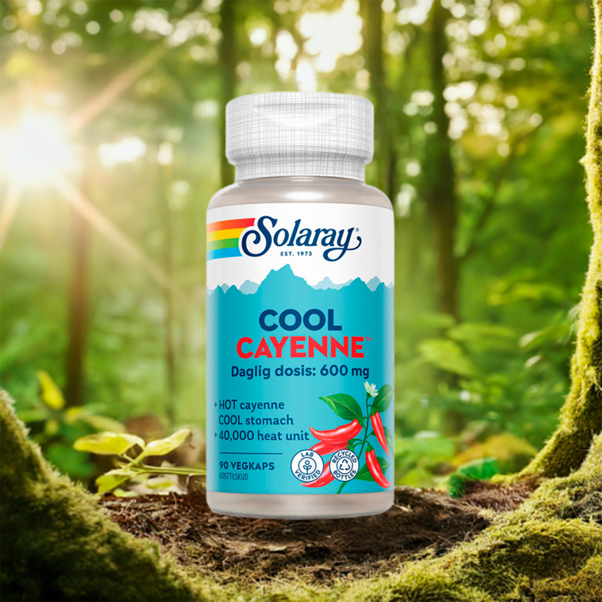 Solaray Cool Cayenne | 90 kapsler fra Solaray på Mecindo.dk