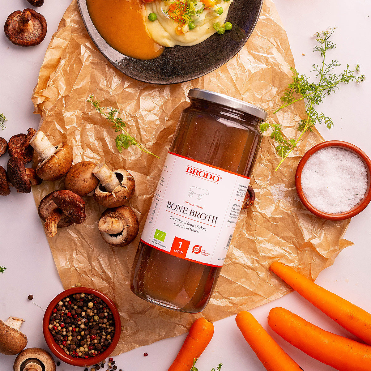 Brodo Bone Broth Okse Økologisk | 1 ltr fra Brodo på Mecindo.dk