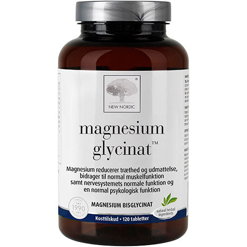 New Nordic Magnesium Glycinat | 120 Tabl. fra New Nordic på Mecindo.dk
