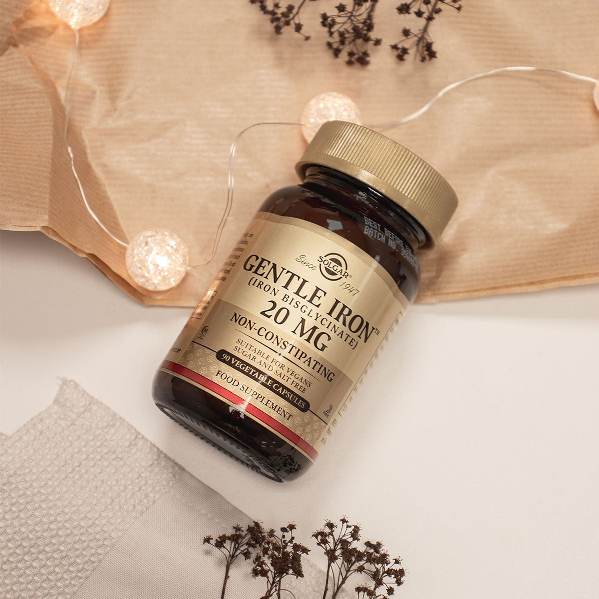 Solgar Jern Skånsom | 90 kapsler fra Solgar på Mecindo.dk