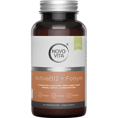 Novo Vita Activeb12 + Folsyre | 60 Tabl. fra Novo Vita på Mecindo.dk