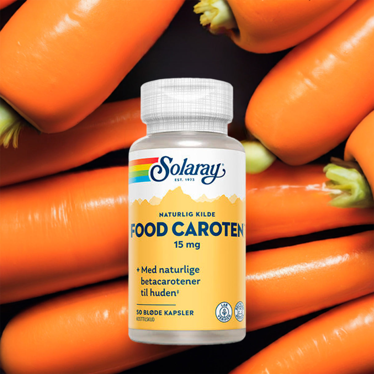 Solaray Food Caroten | 50 kapsler fra Solaray på Mecindo.dk