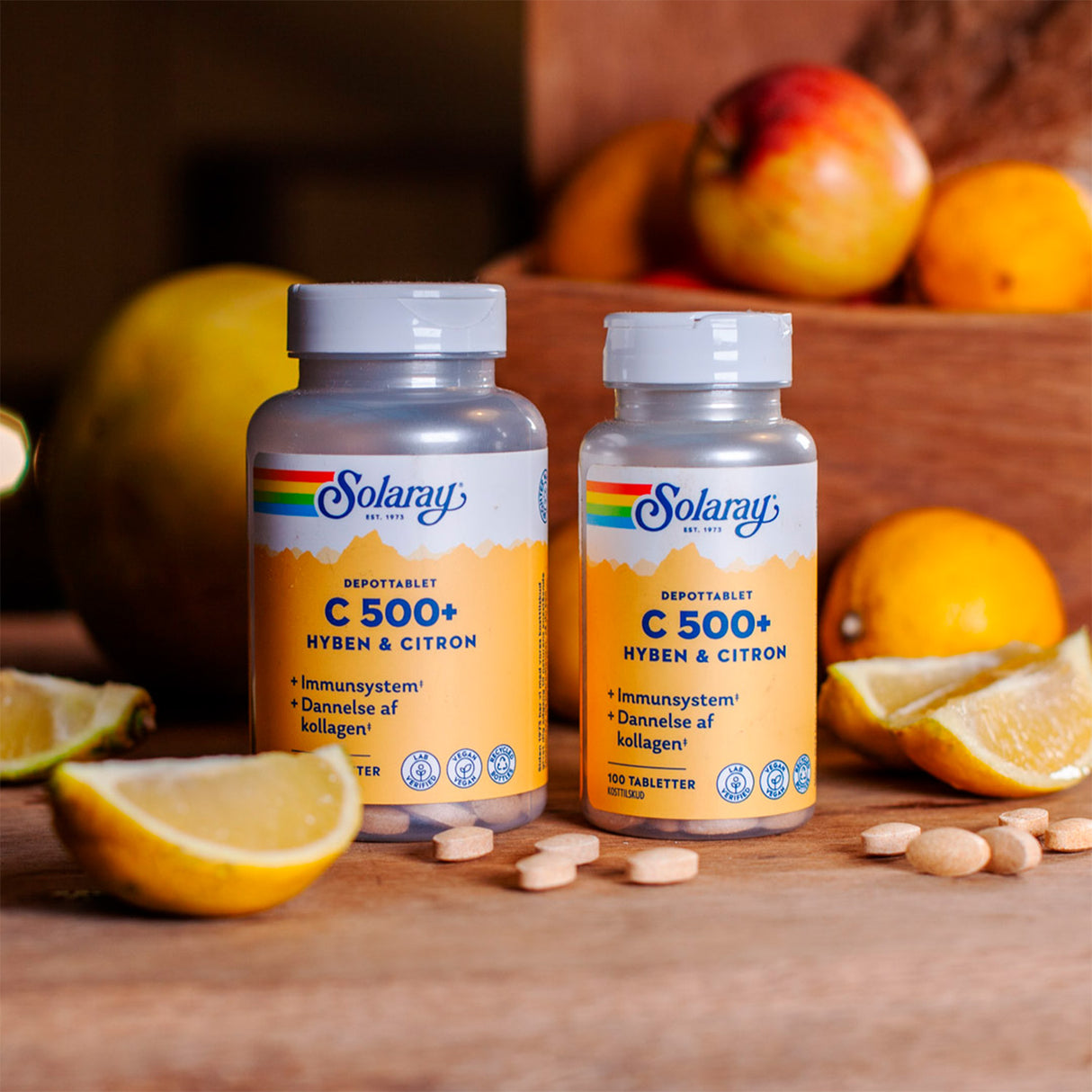 Solaray C-vitamin C500+ | 180 Tabl. fra Solaray på Mecindo.dk