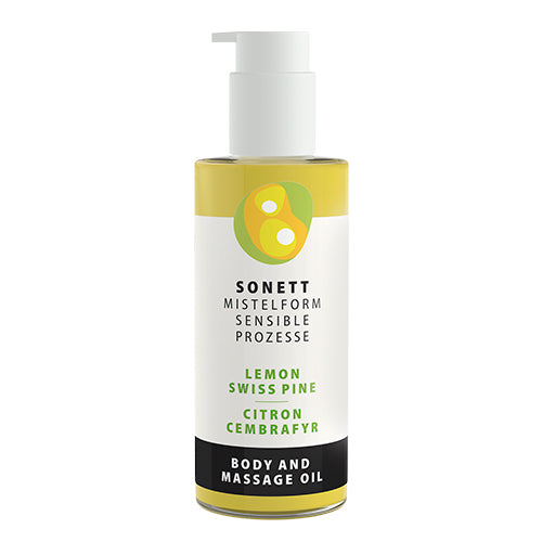 Sonett Krops & Massageolie Citron/ Cembrafyr | 145 ml fra Sonett på Mecindo.dk