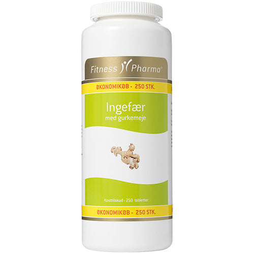 Fitness Pharma Ingefær M. Gurkemeje | 250 Tabl. fra Fitness Pharma på Mecindo.dk