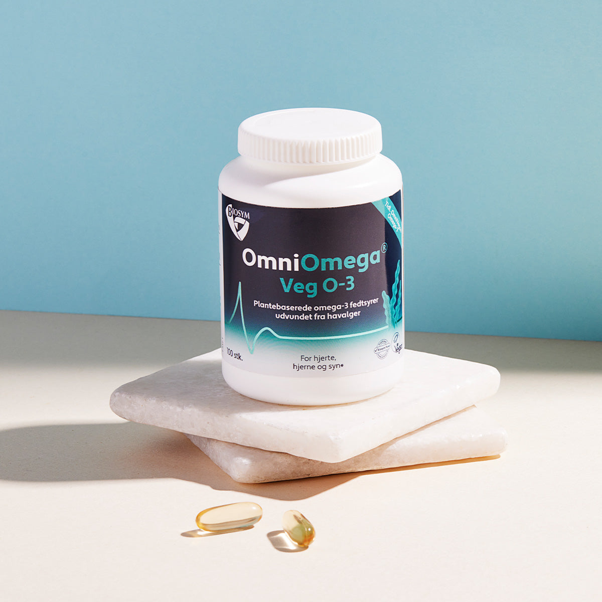 Biosym Omniomega Veg O-3 | 100 kapsler fra Biosym på Mecindo.dk