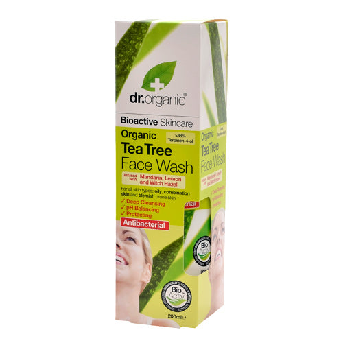 Dr. Organic Tea Tree Face Wash | 200 ml fra Dr. Organic på Mecindo.dk