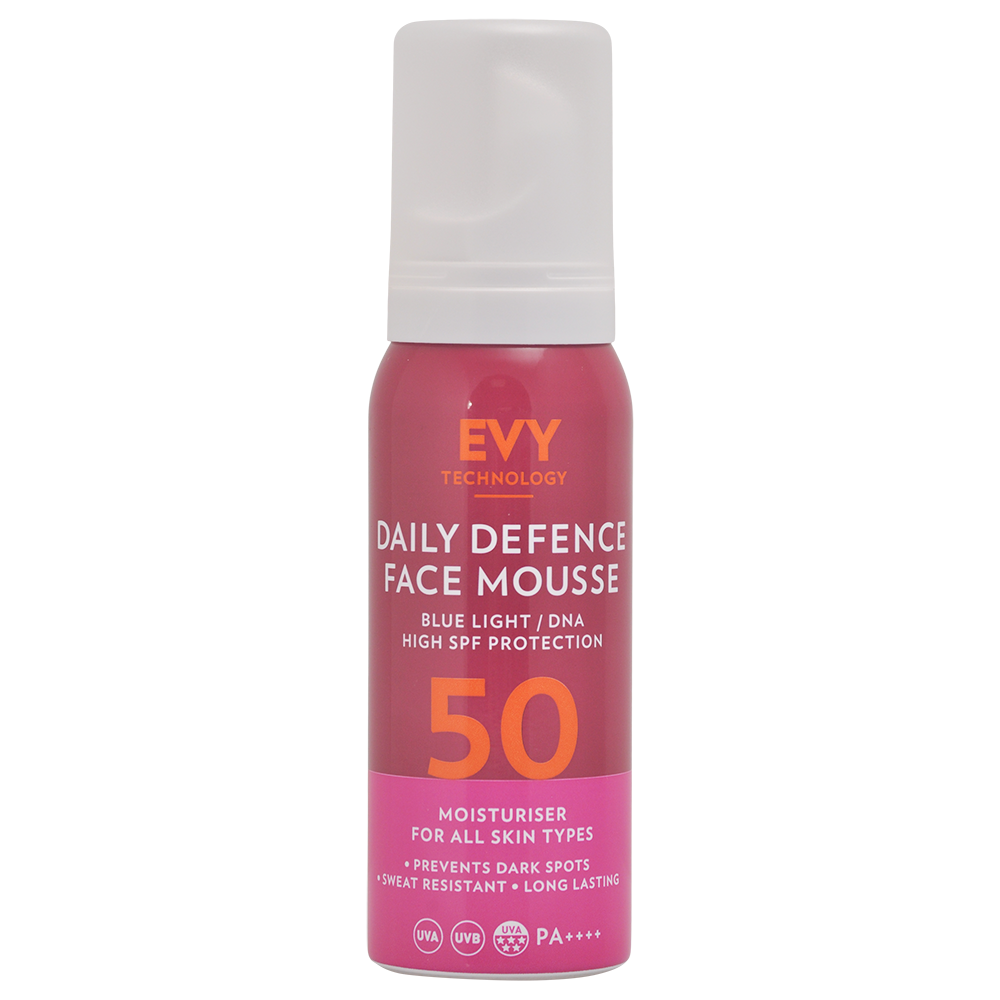 EVY Technology Evy Daily Defense Face Mousse Spf50 | 75 ml fra EVY Technology på Mecindo.dk