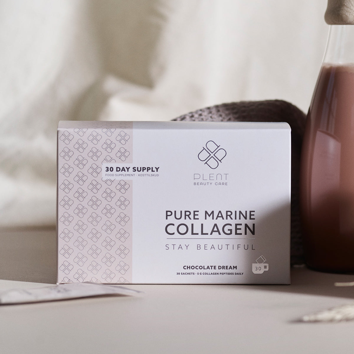 Plent Pure Marine Collagen Pink Raspberry fra Plent på Mecindo.dk