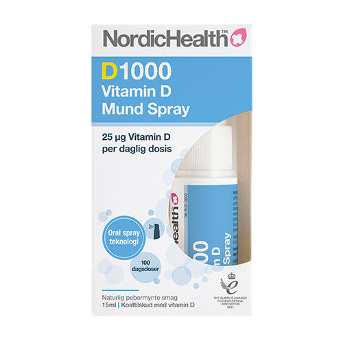 NordicHealth D3 Vitamin Spray (D Lux 1000) | 15 ml fra NordicHealth på Mecindo.dk