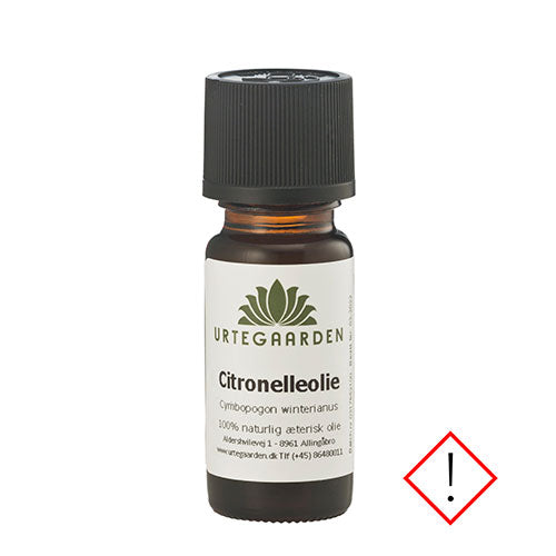 Urtegaarden Citronelleolie | 10 ml fra Urtegaarden på Mecindo.dk