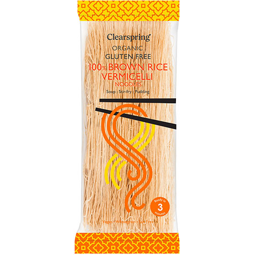 Clearspring Brune Ris Vermicelli Nudler Økologisk | 180 gr fra Clearspring på Mecindo.dk