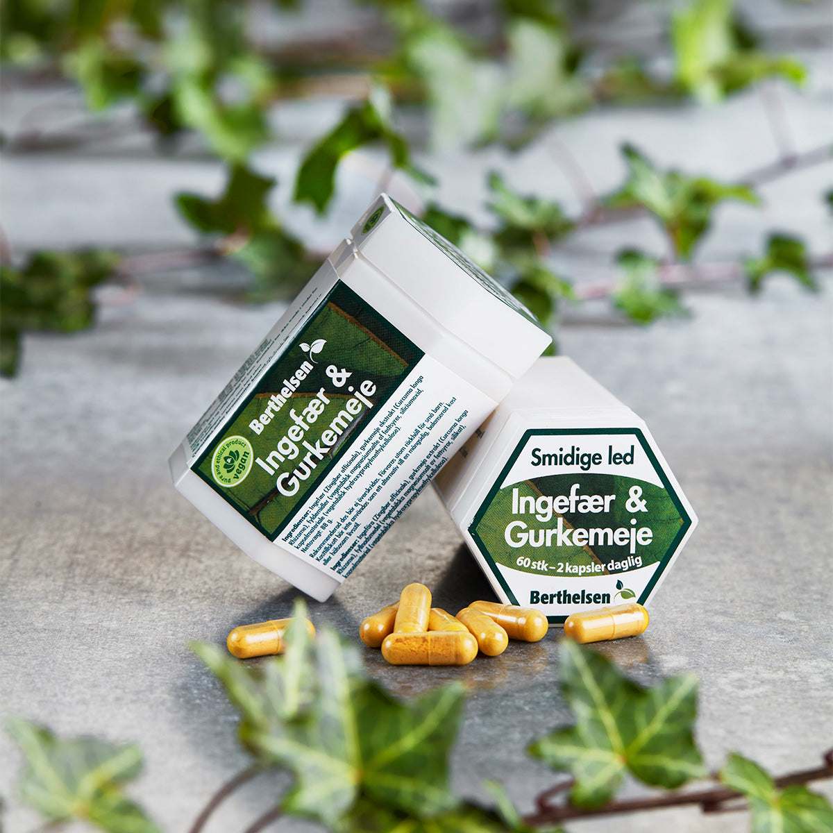 Berthelsen Ingefær & Gurkemeje | 60 kapsler fra Berthelsen på Mecindo.dk