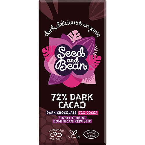 Seed & Bean Mørk Chokolade 58% Hasselnød Økologisk | 75 gr fra Seed & Bean på Mecindo.dk