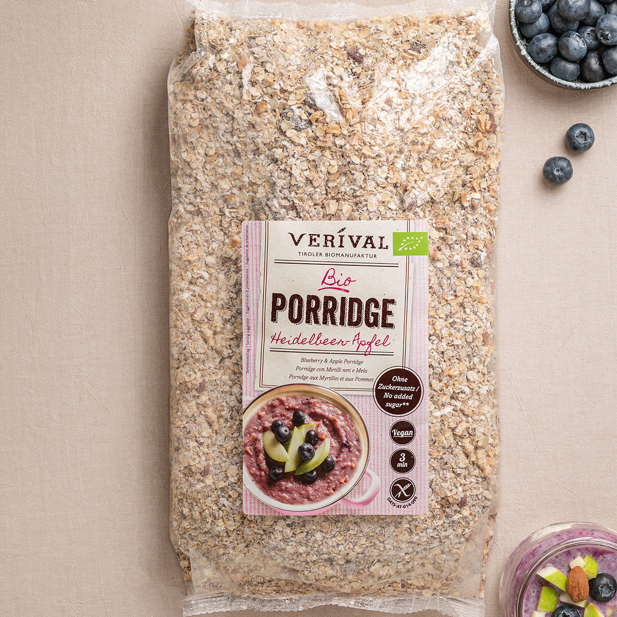 Verival Grød - Blåbær-æble Økologisk | 1500 gr fra Verival på Mecindo.dk