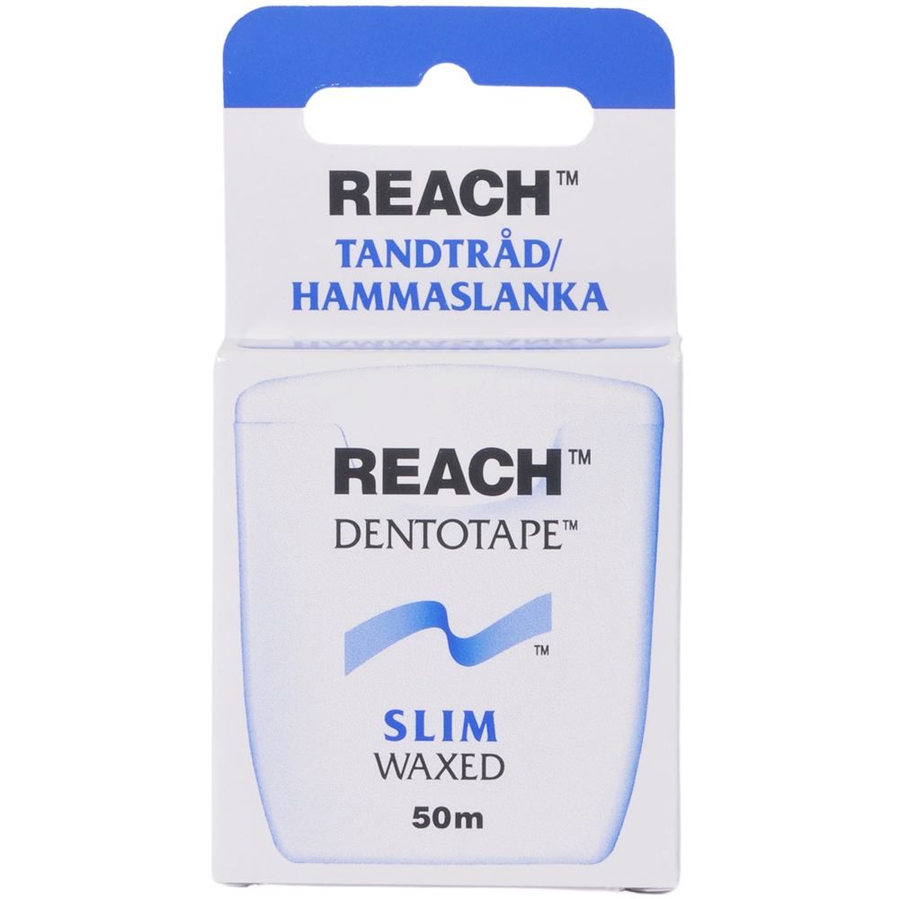 Dentotape Reach Slim Waxed 50 M | 50 mtr fra Dentotape på Mecindo.dk
