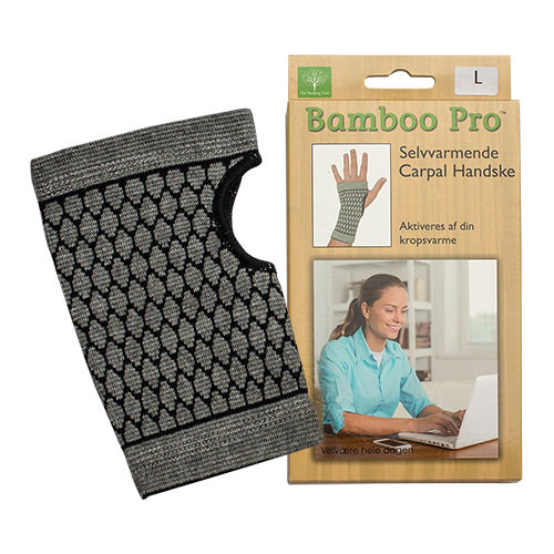 Bamboo Pro Carpal Handske | Str. L fra Bamboo Pro på Mecindo.dk