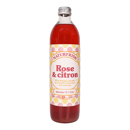 Naturfrisk Rose & Citron Saft Ø | 500 ml fra Naturfrisk på Mecindo.dk