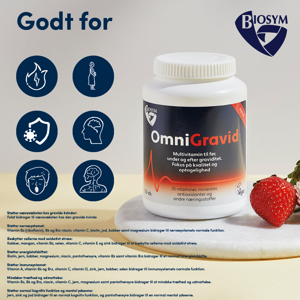 Biosym Omnigravid | 120 Tabl. fra Biosym på Mecindo.dk