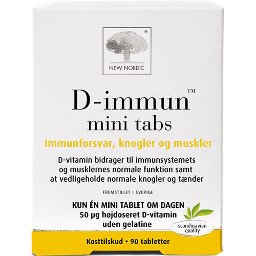 New Nordic D-immun Mini Tabs | 90 Tabl. fra New Nordic på Mecindo.dk
