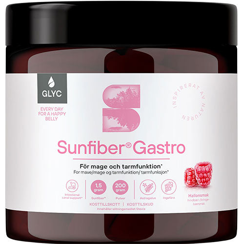 Glyc Sunfiber®gastro Hindbærsmag | 200 gr fra Glyc på Mecindo.dk