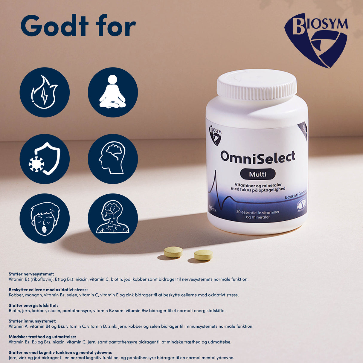 Biosym Omniselect Multi | 100 Tabl. fra Biosym på Mecindo.dk