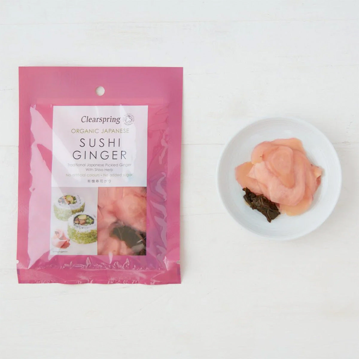 Clearspring Sushi Ginger | 50 gr fra Clearspring på Mecindo.dk