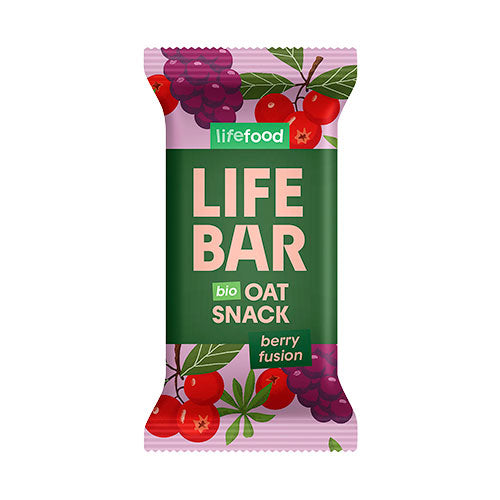 Lifebar Havre Snack Berry Fusion Økologisk | 40 gr fra Lifefood på Mecindo.dk