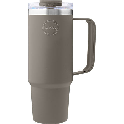 AYA&IDA Thermo Cup With Straw | Driftwood fra AYA&IDA på Mecindo.dk
