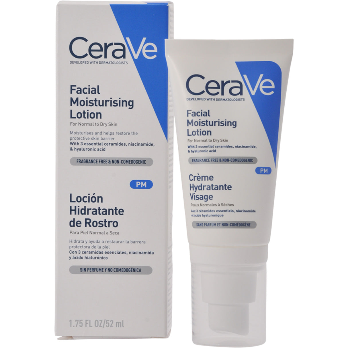 CeraVe Pm Facial Moisturising Lotion | 52 ml fra CeraVe på Mecindo.dk
