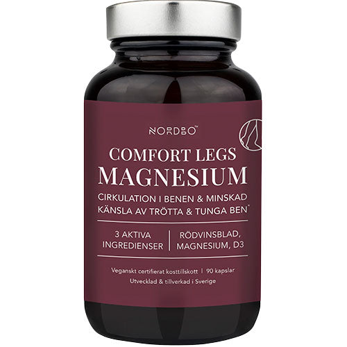 NORDBO Comfort Legs Magnesium | 90 kapsler fra NORDBO på Mecindo.dk