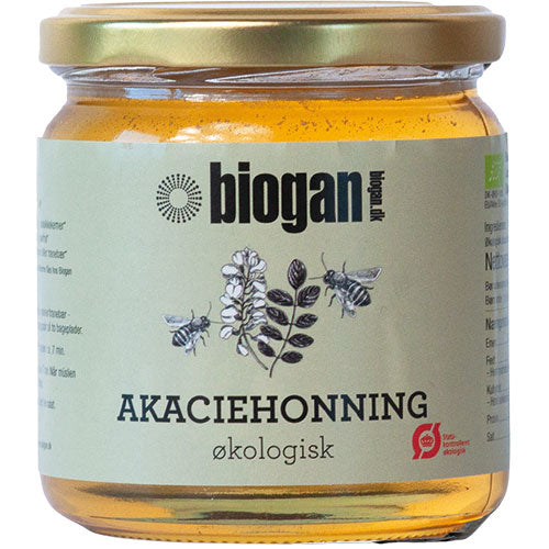 Biogan Økologisk Akacie Honning | 500 gr fra Biogan på Mecindo.dk