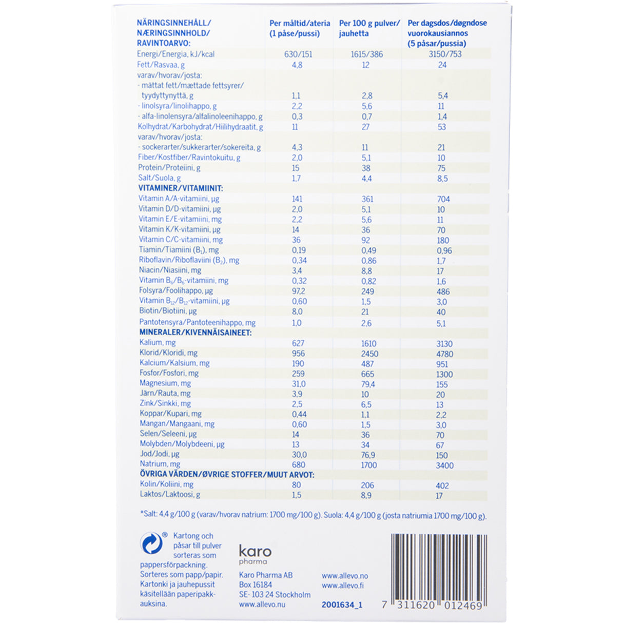 Allevo Suppe Kartoffel/løg Vlcd fra Allevo på Mecindo.dk