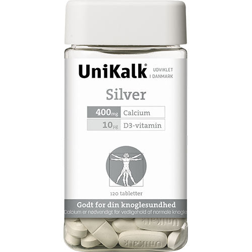 Unikalk Silver | 120 Tabl. fra Unikalk på Mecindo.dk