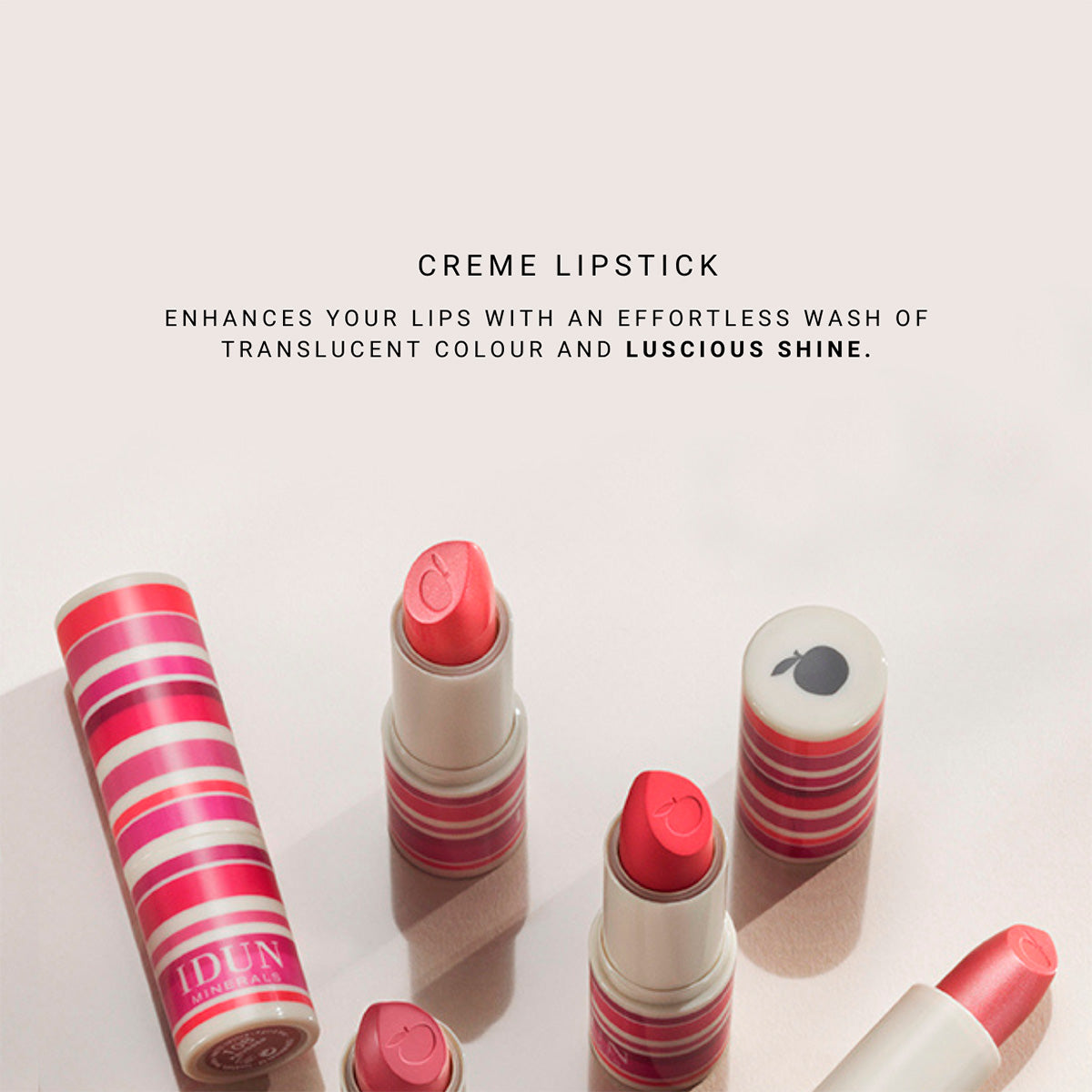 IDUN minerals Lipstick (3 gr) | Creme Stina 208 fra IDUN minerals på Mecindo.dk