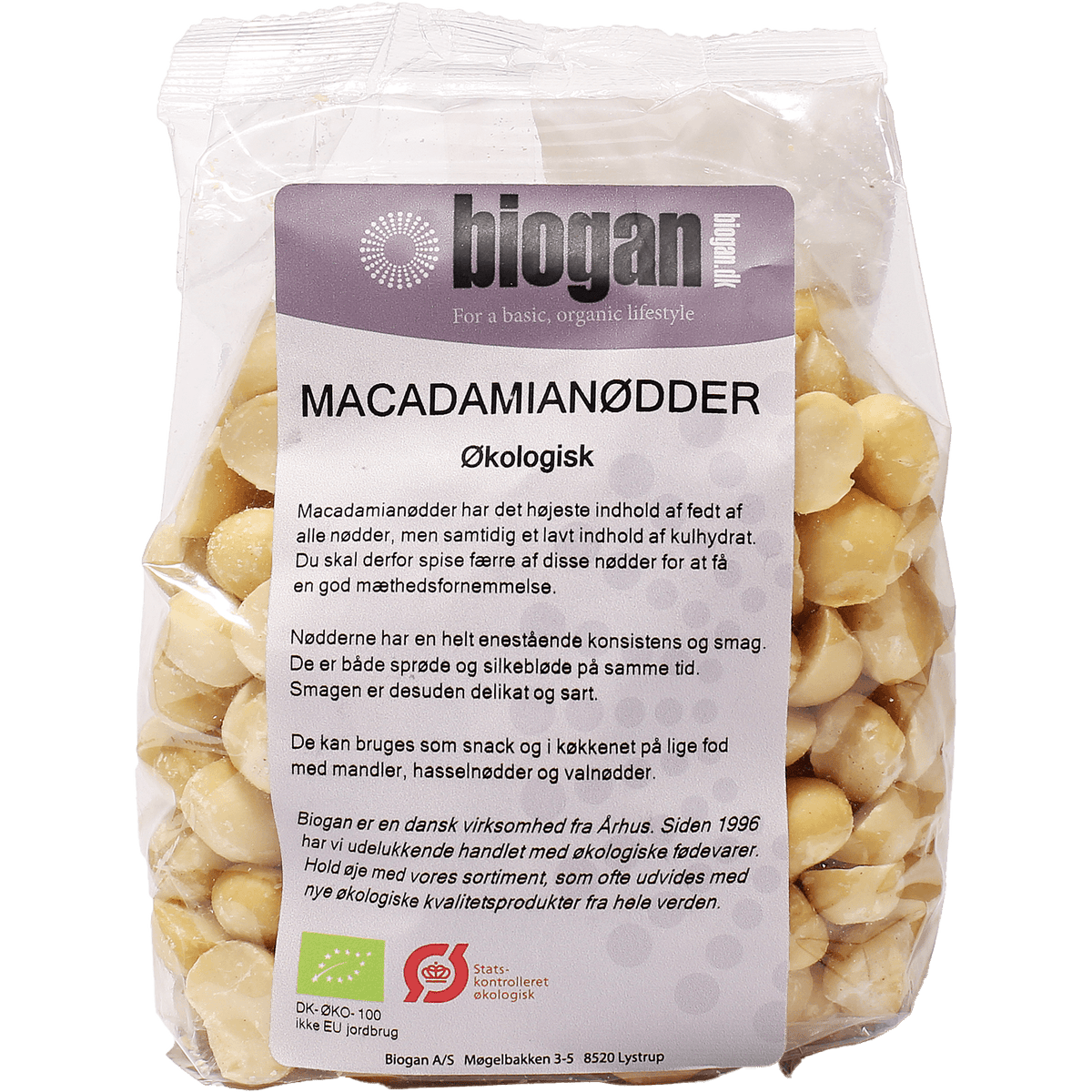 Biogan Macadamianødder Rå Økologisk | 400 g fra Biogan på Mecindo.dk