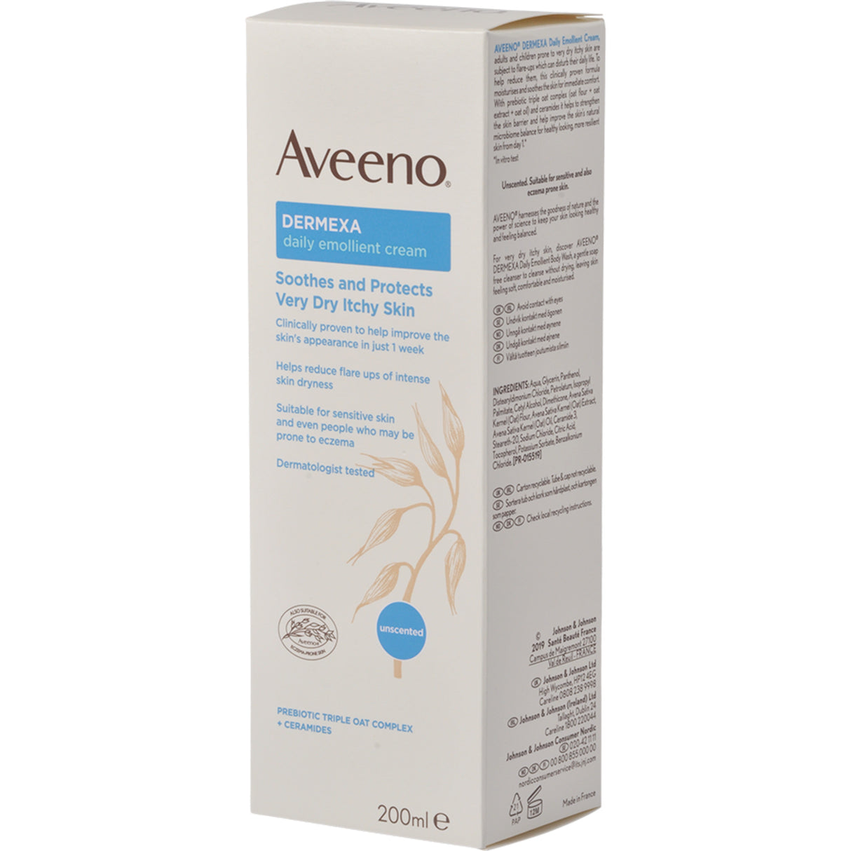 Aveeno Dermexa Cream | 200 ml fra Aveeno på Mecindo.dk