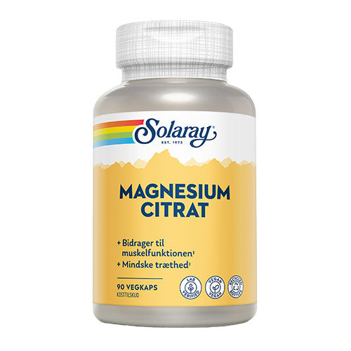 Solaray Magnesium Citrat | 90 kapsler fra Solaray på Mecindo.dk
