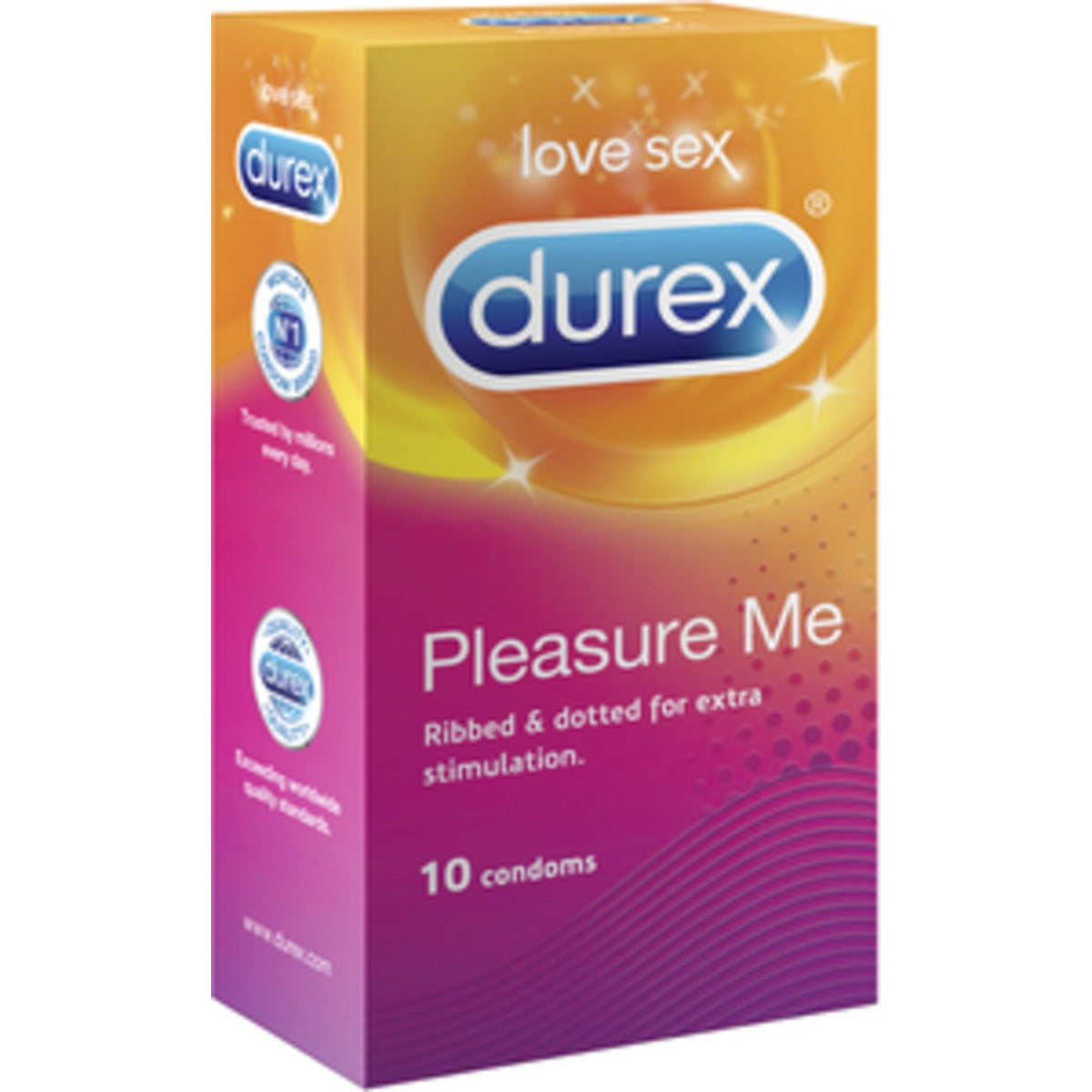 Durex Pleasure Me Kondomer | 10 stk fra Durex på Mecindo.dk