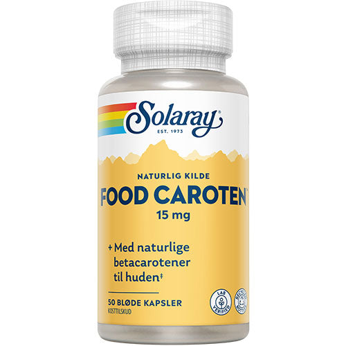 Solaray Food Caroten | 50 kapsler fra Solaray på Mecindo.dk