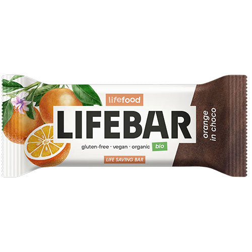 Lifebar Inchoco Orange Raw Økologisk | 40 gr fra Lifefood på Mecindo.dk