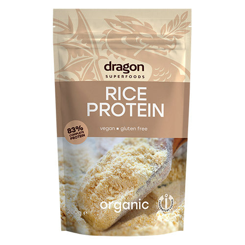 Dragon Superfoods Risprotein Pulver 83% Økologisk | 200 gr fra Dragon Superfoods på Mecindo.dk