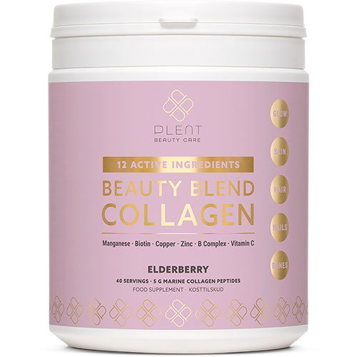 Plent Beauty Blend Collagen (277 gr) | Elderberry fra Plent på Mecindo.dk