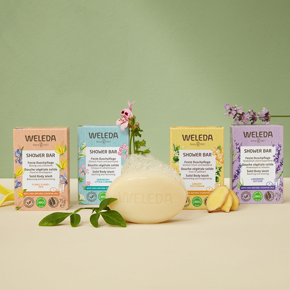 Weleda Shower Bar Lavender | 75 gr fra Weleda på Mecindo.dk