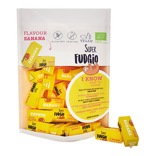 Super Fudgio Karameller Med Banan Økologisk | 150 gr fra Super Fudgio på Mecindo.dk