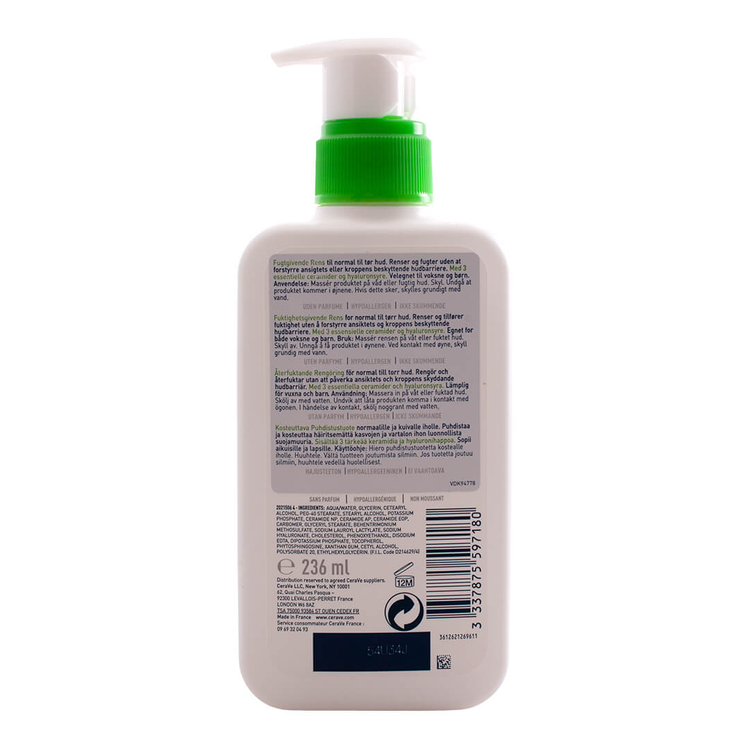 CeraVe Hydrating Cleanser | 236 ml fra CeraVe på Mecindo.dk