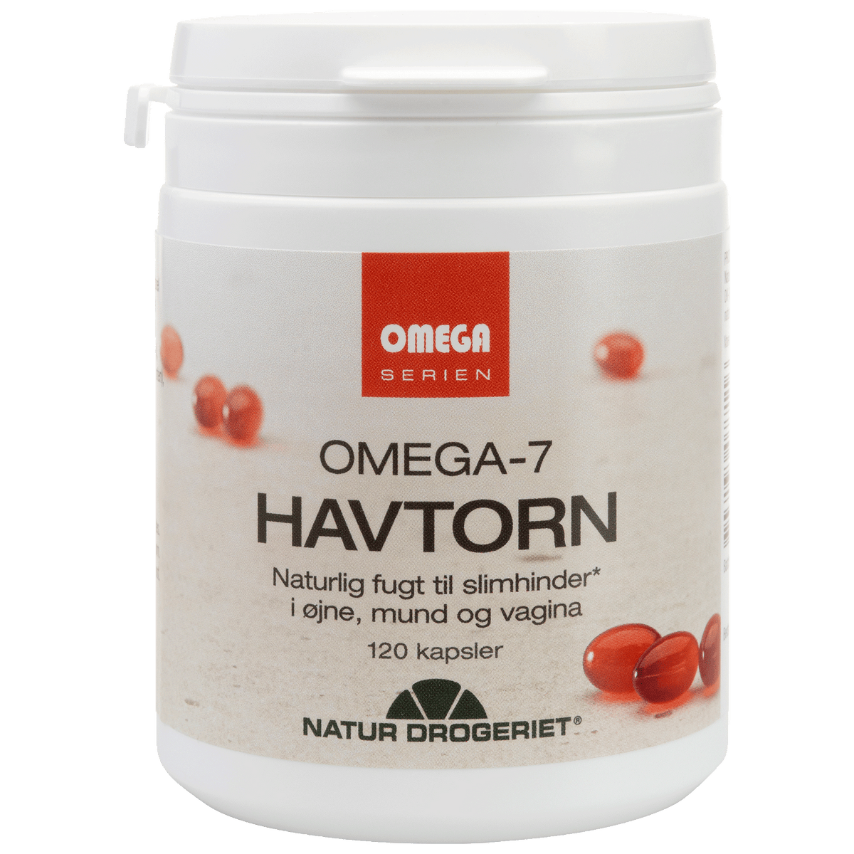 Natur-Drogeriet Havtorn Omega-7 | 120 kapsler fra Natur-Drogeriet på Mecindo.dk