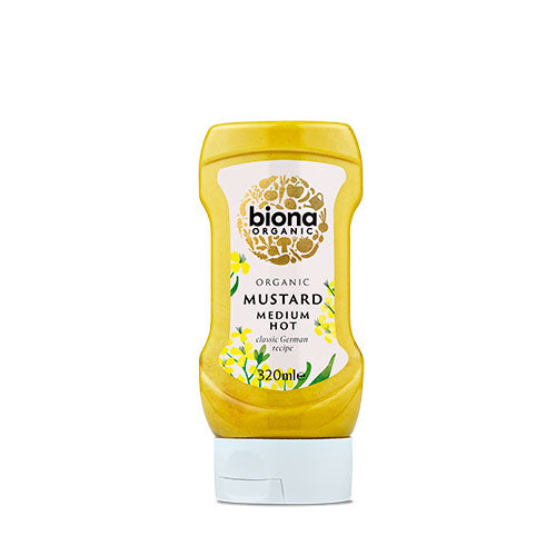 Biona Organic Sennep Medium Hot (Squeezy) Økologisk | 300 ml fra Biona Organic på Mecindo.dk